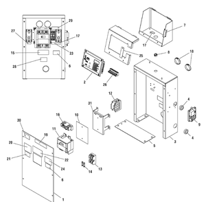 Control Panel Group Diagram and Parts List for 076071-0  Briggs and Stratton Generator